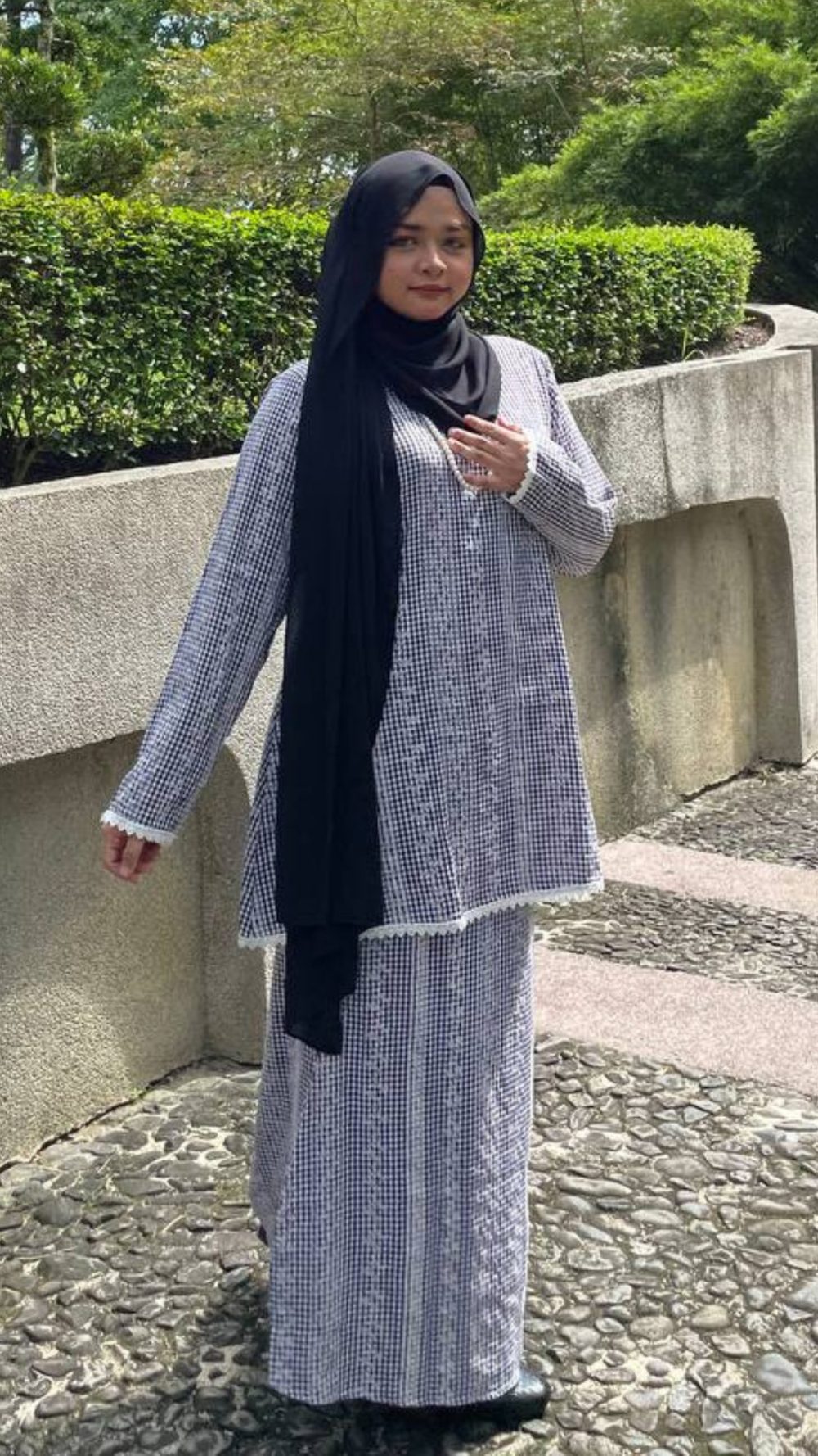 Nilam Sari - Kurung Moden Pendek - Black - Image 3