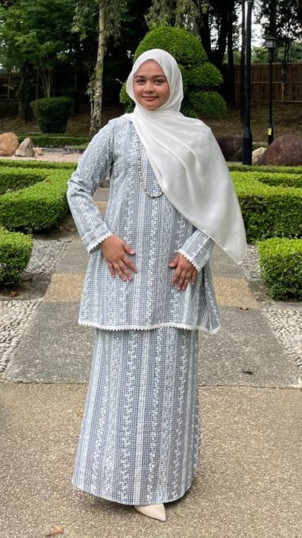 Nilam Sari - Kurung Moden Pendek - Blue