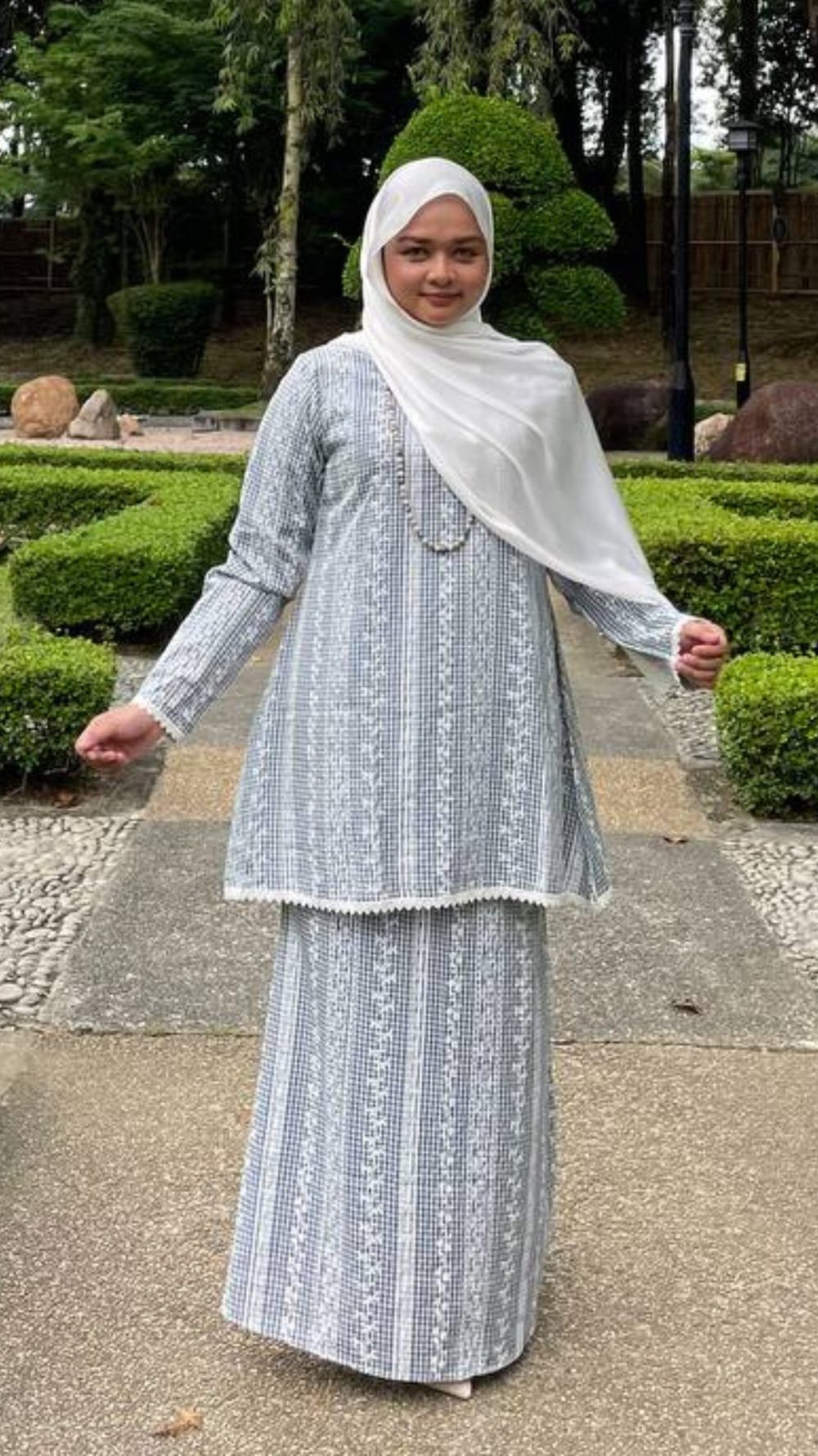 Nilam Sari - Kurung Moden Pendek - Blue - Image 2
