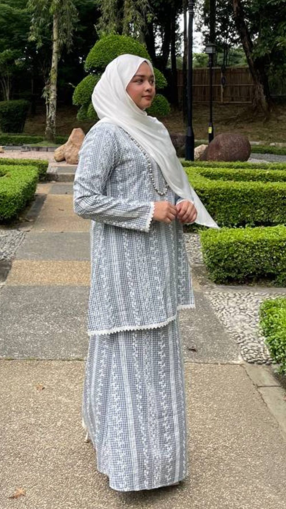 Nilam Sari - Kurung Moden Pendek - Blue - Image 3