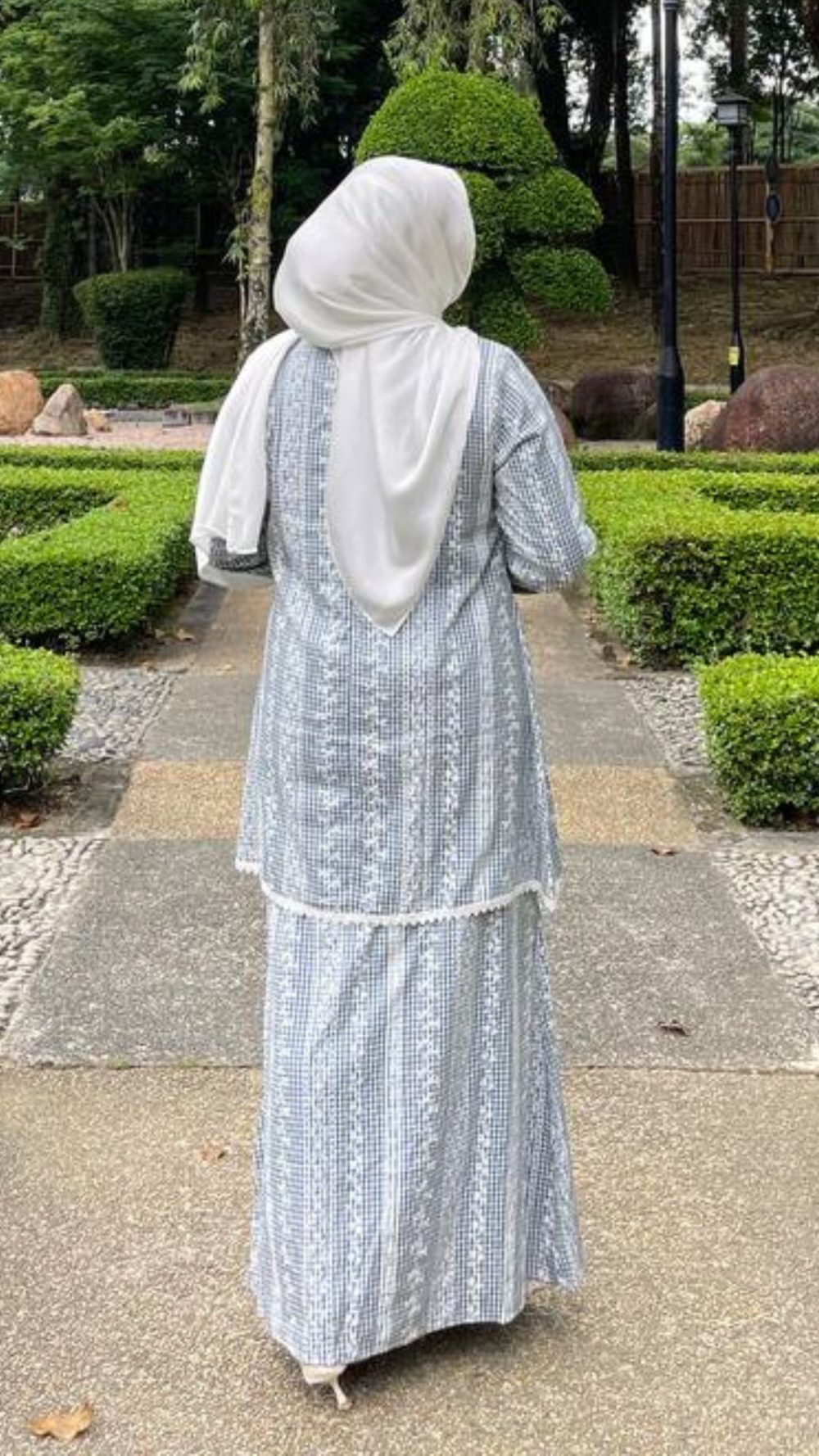 Nilam Sari - Kurung Moden Pendek - Blue - Image 4