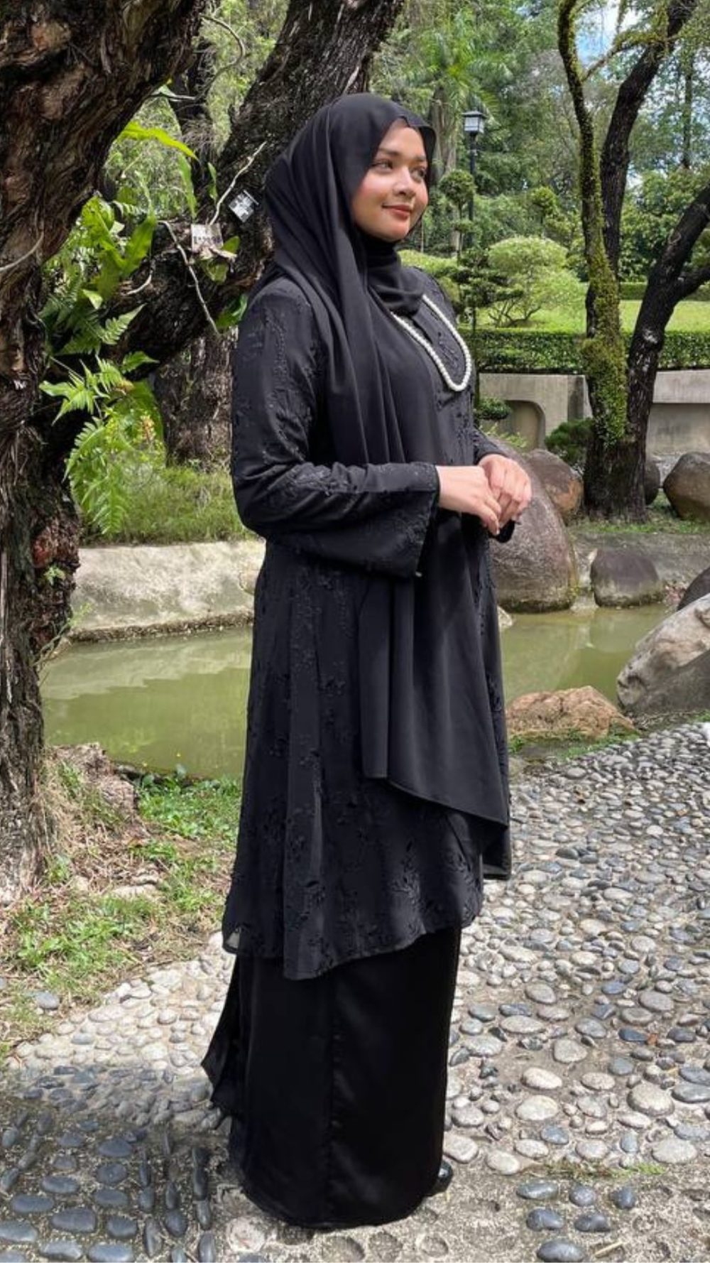 Ledang - Kurung Moden Labuh - Black - Image 2