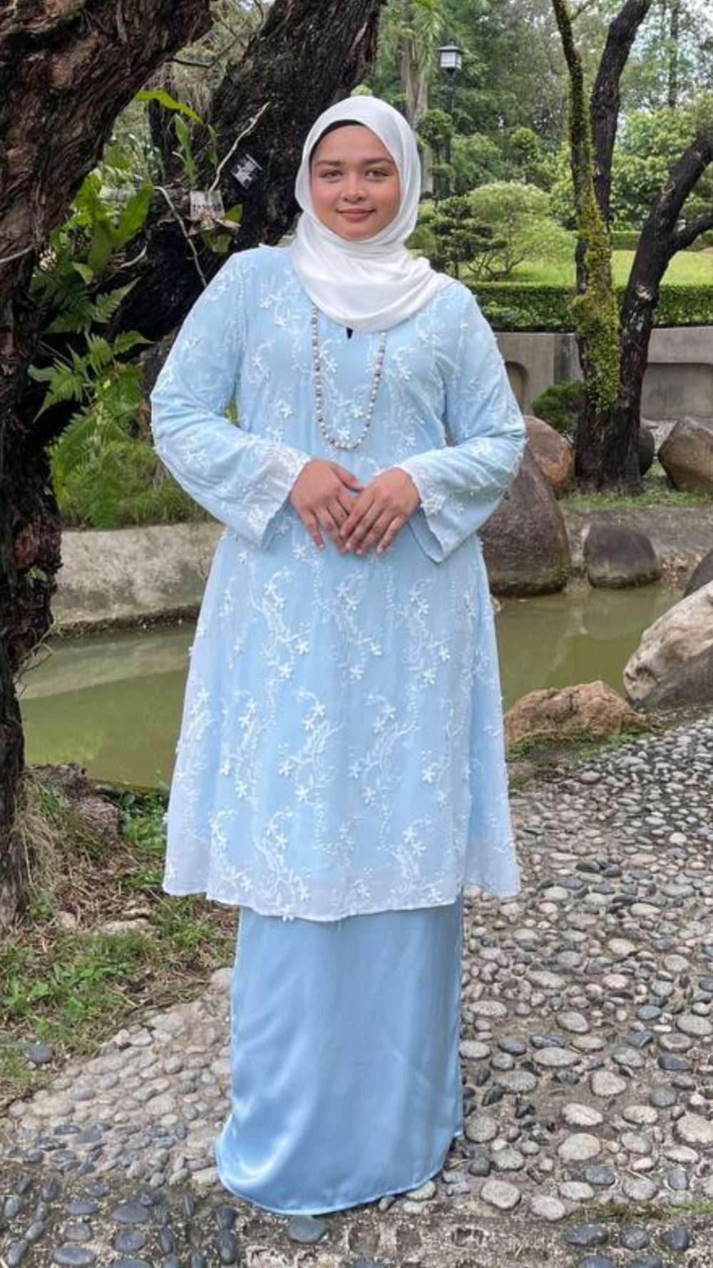 Ledang - Kurung Moden Labuh - Baby Blue