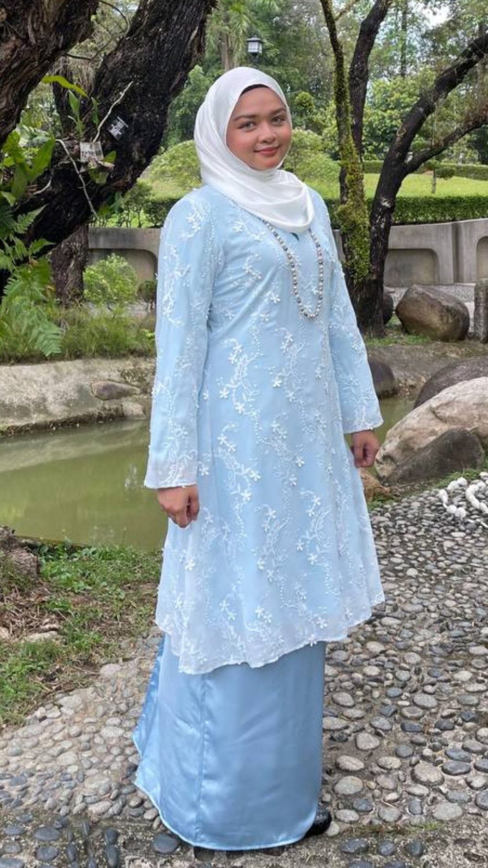Ledang - Kurung Moden Labuh - Baby Blue - Image 2