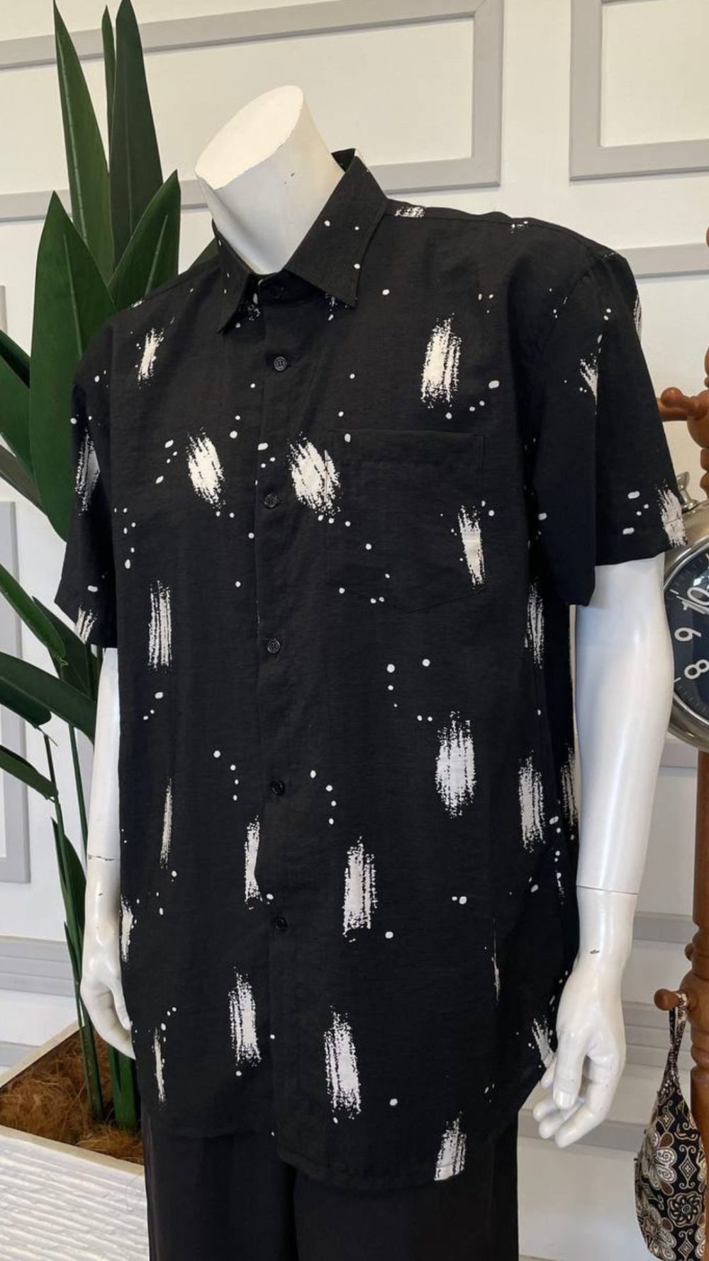 Kemeja Lelaki - Black - Image 2