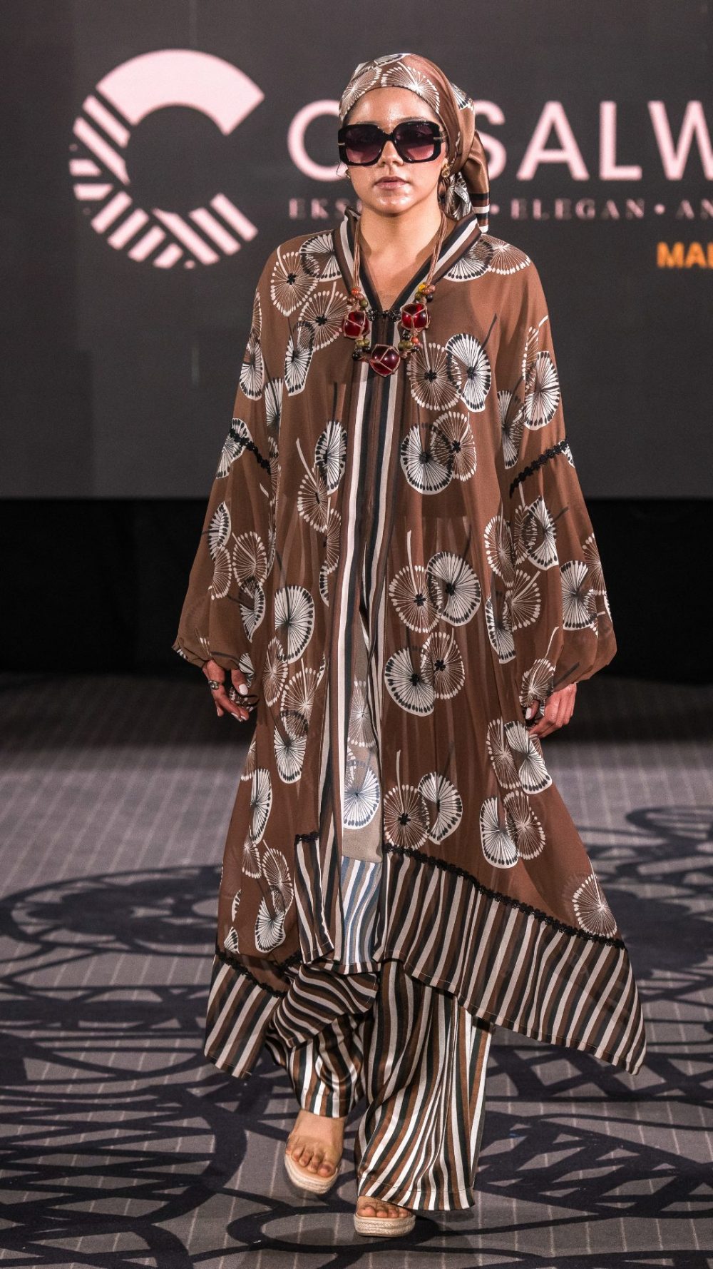 Turmeric - Casual Wear - Overcoat & Palazzo - Brown