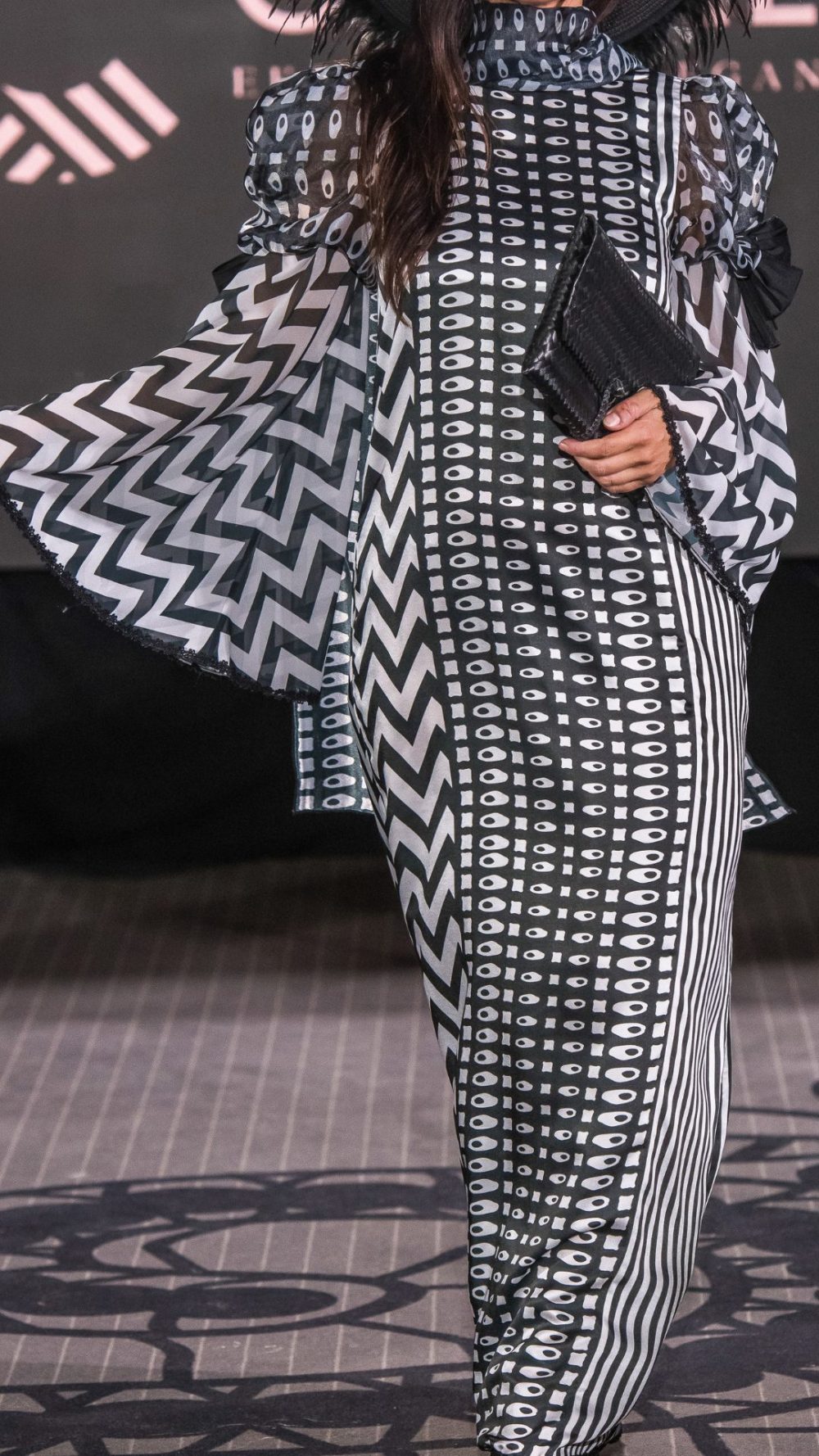 Carom Seeds - Casual Wear - Long Dress - Black White - Image 4