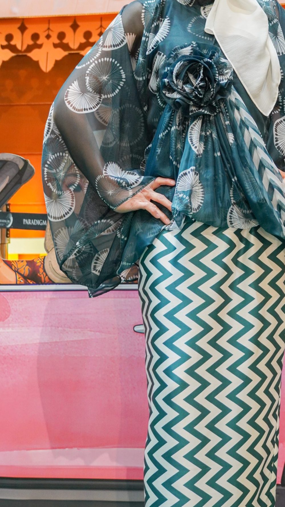 Naraiya - Kurung Kaftan - Teal Green - Image 2